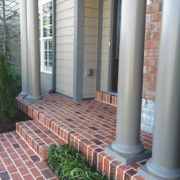 Concrete Patio With Stamped Concrete Overlay