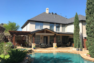 Coppell, TX, Poolside Patio Cover with Pergola