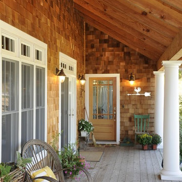 Covered Porch with Cedar Shakes