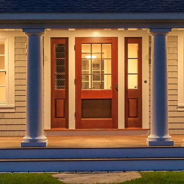 Covered Porch with Columns - Cotchpinicut Cape - Cape Cod, MA - Custom Home