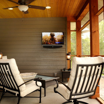 Covered Porch with Entertainment Area