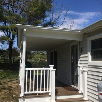 Covered porch with handicap ramp