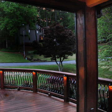 Curved Railing Front Porch