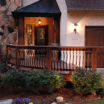 Curved Railing Front Porch