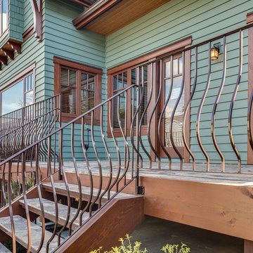 Custom Craftsman Style Home - Back Porch
