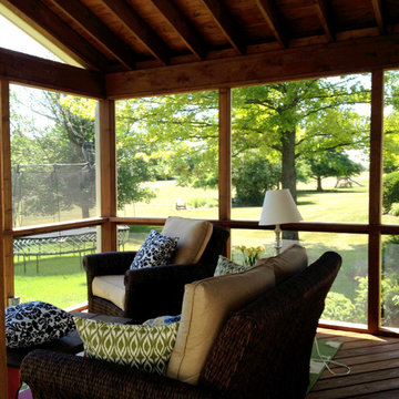 Custom Designed Screen Porch, Patio, and Fire Pit