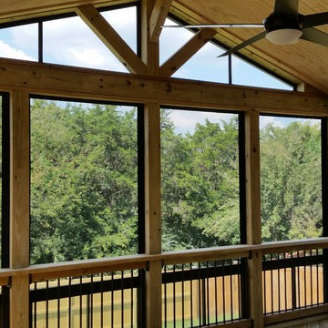 Custom gable porch with EZE Breeze windows