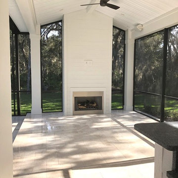 Custom Southaven in Palencia, outdoor fireplace
