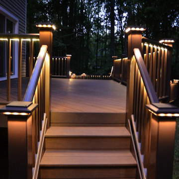 Deck with Rail Lighting