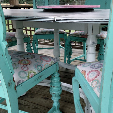Dining table repurpose into client's gazebo