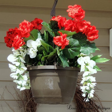 DIY Decor: Faux Floral Hanging Baskets