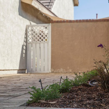 Drip Irrigation in small mulch sideyard