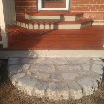 Edwardsville, IL Horse Farm Walkway, Patio, Stone Wall, Trex Deck & Porch