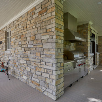 Front and Side Porch with View of Lake Geneva