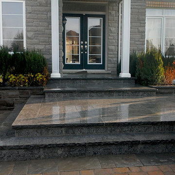 Front entrance stone steps