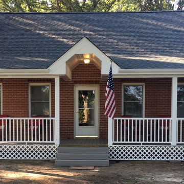 Front porch addition, Colonial Slate Roof and New Seamless Gutters