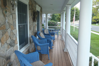 Inspiration for a transitional porch remodel in New York
