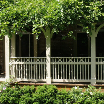 Front Porch Arbor with Wisteria