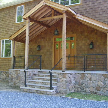 Front porch contemporary railings