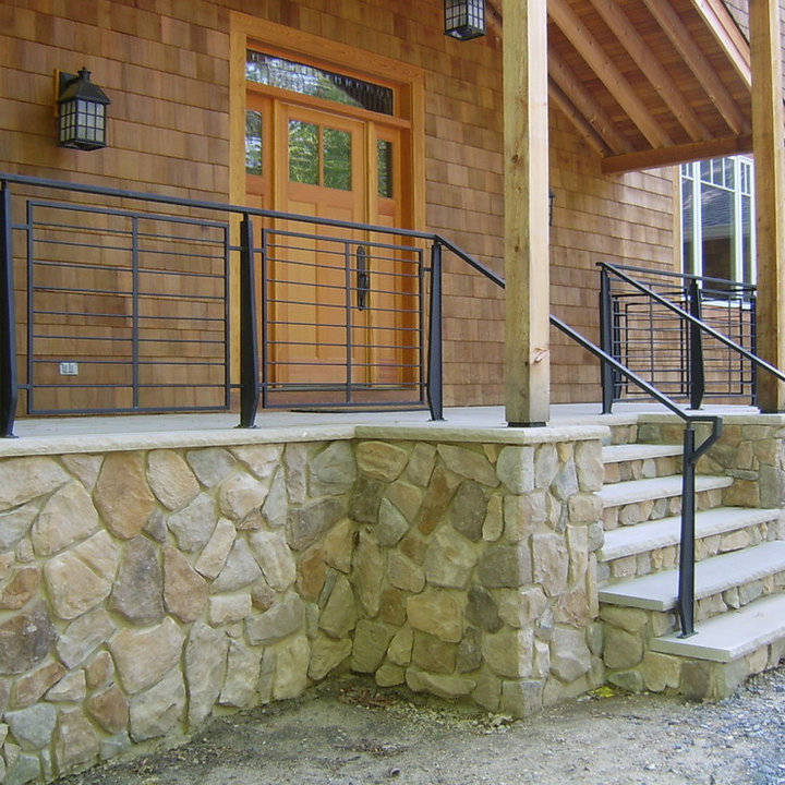 Front Porch With No Railing Photos & Ideas Houzz