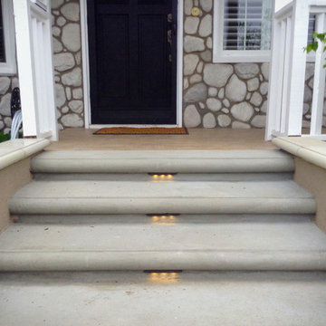 Front Porch Steps with LED Step Lights