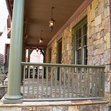 Front Porch with Natural Stone Veneer