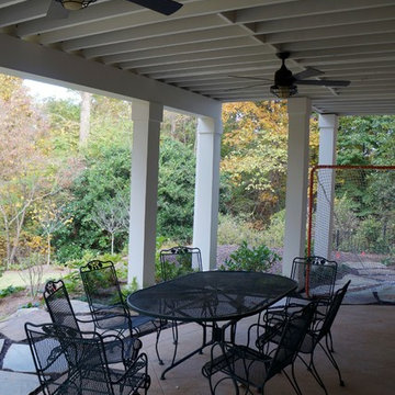 Gable/Shed roof open porch with Fiberon Decking