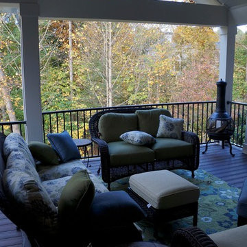 Gable/Shed roof open porch with Fiberon Decking