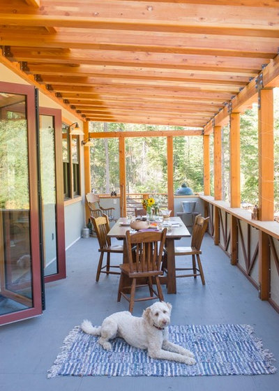 Rustic Porch by Alexandra Immel Residential Design LLC