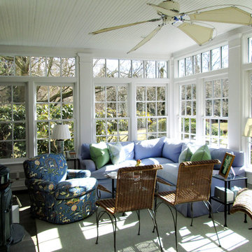 Greenwich Home Office & Sunroom by the Pond