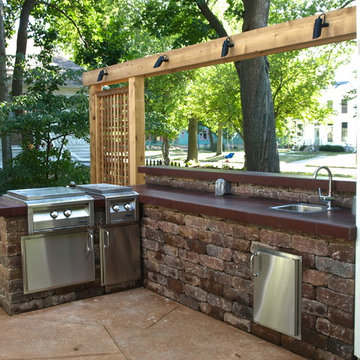 Grinnell Screen Porch, Patio, Outdoor Kitchen Project, 2012