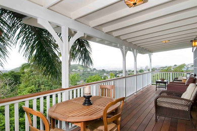 This is an example of a world-inspired veranda in Hawaii.