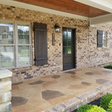 Hand Carved Flagstone Porch Area