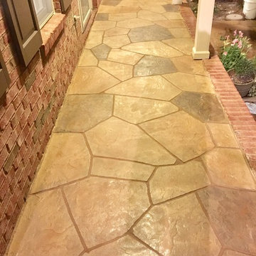 Hand Carved Flagstone Porch/Walkway