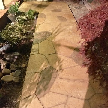 Hand Carved Flagstone Porch/Walkway