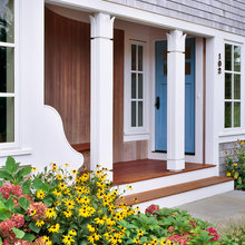 Front Porch with entrance to basement