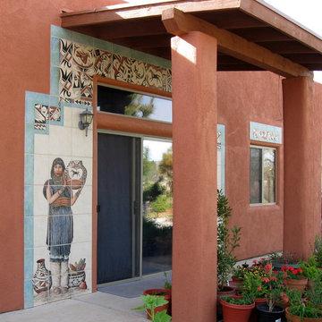 "Hopi Maidens" Santa Fe-Southwestern Style Exterior Tile Art