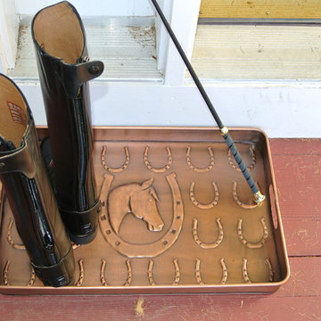 Horse Shoe Multi-Purpose Shoe Tray for Boots, Shoes, Plants, Pet Bowls, and More