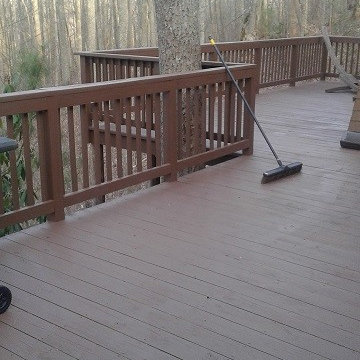 Interior View of Finished Solid Stained Porch