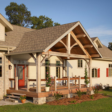 Kentucky Craftsman Timber Frame Home - Paducah Residence - Front Porch