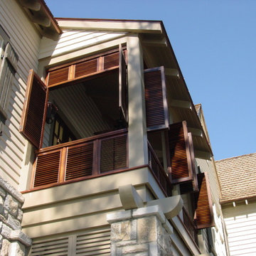 Lake House Porch Shutters