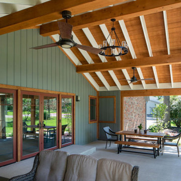 Lodge Style Front Porch Addition