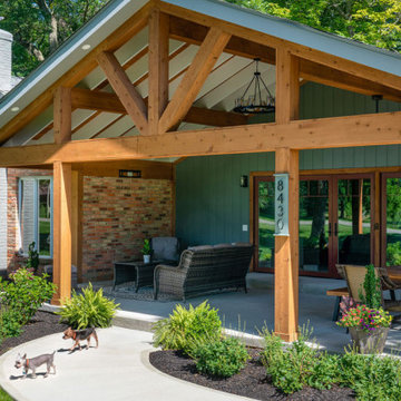Lodge Style Front Porch Addition