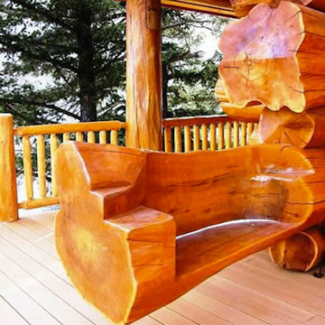 Log Benches, Carvings and Special Features Gallery