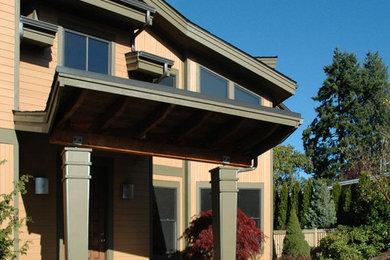This is an example of a contemporary porch design in Seattle.