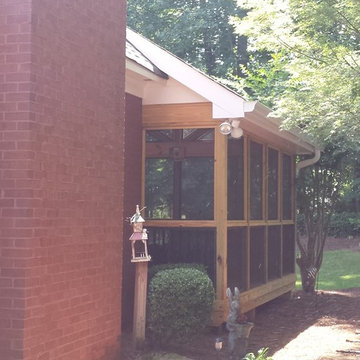 Macon GA Screen Porch Extension From Beautiful Brick Home