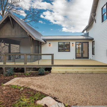 Modern Farmhouse Back Deck and Porch