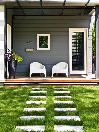 Contemporary Porch by Megan Hickman Design