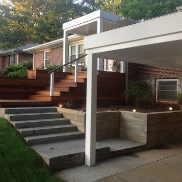 Modern Front Porch and Retaining Wall