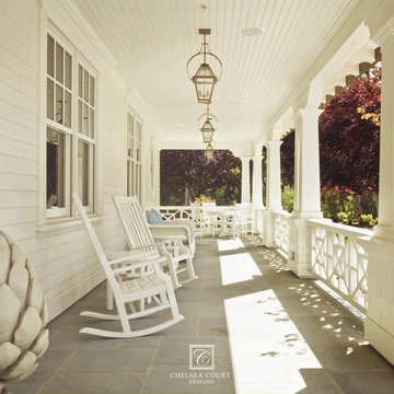 Monte Sereno Hamptons Inspired Residence Porch